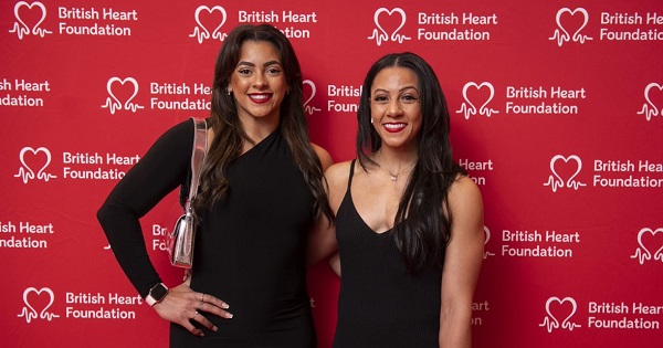 Becky and Ellie Downie at the BHF Heart Hero Awards