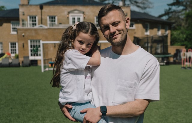Jack Wilshere with daughter Siena.