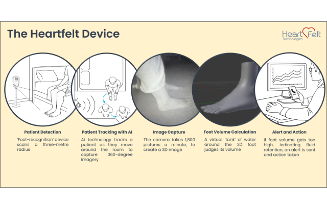 A step-by-step diagram showing how the scanner works