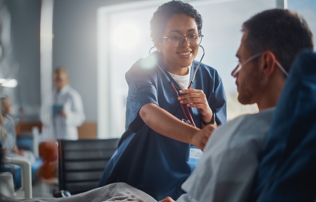 Doctor checking someone's heart