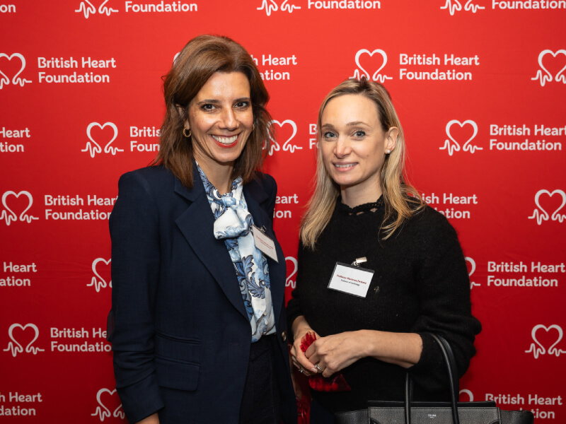 Women in Science event attendees (from left: Professor Rasha Al-Lamee, Professor Marianna Fontana)