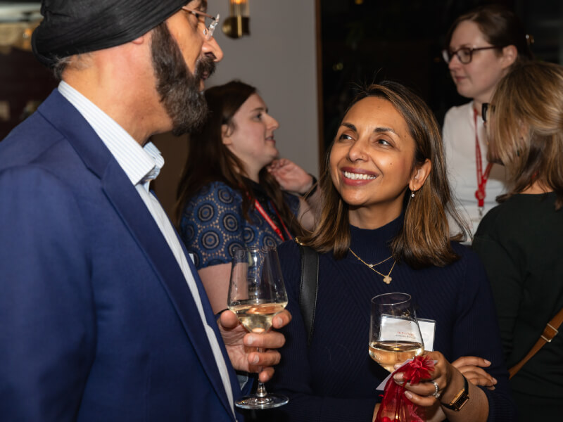 Event attendees (from left: Professor Waljit Dhillo, Dr Paz Tayal)