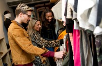 People browse their wardrobe