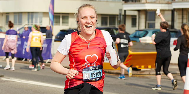 Smiling female BHF runner