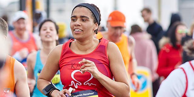 Focused female BHF runner 