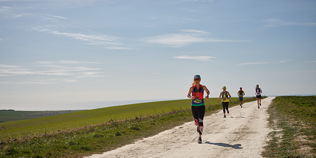 Runners on trail