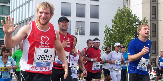 BHF runner in Berlin Marathon