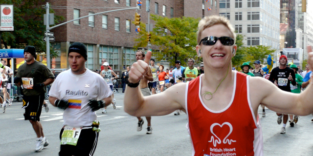 BHF runner at the New York Marathon
