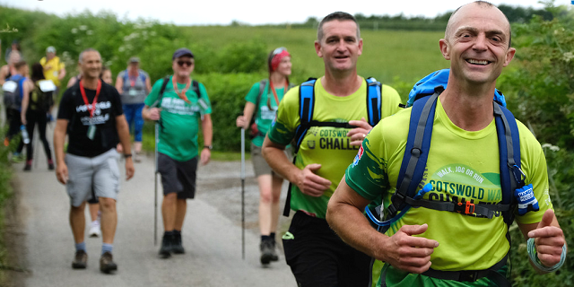 walkers in the cotswolds