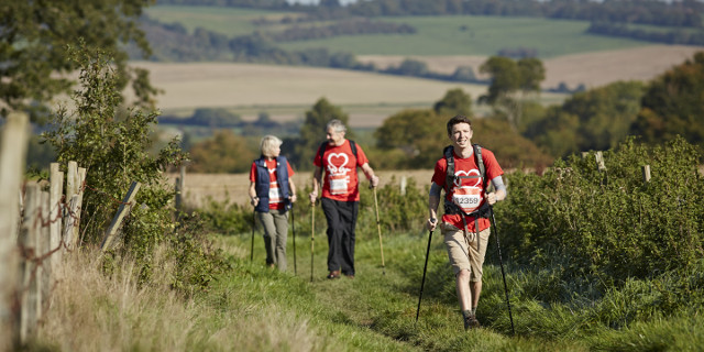 Three people taking part in the BHF Action Challenge